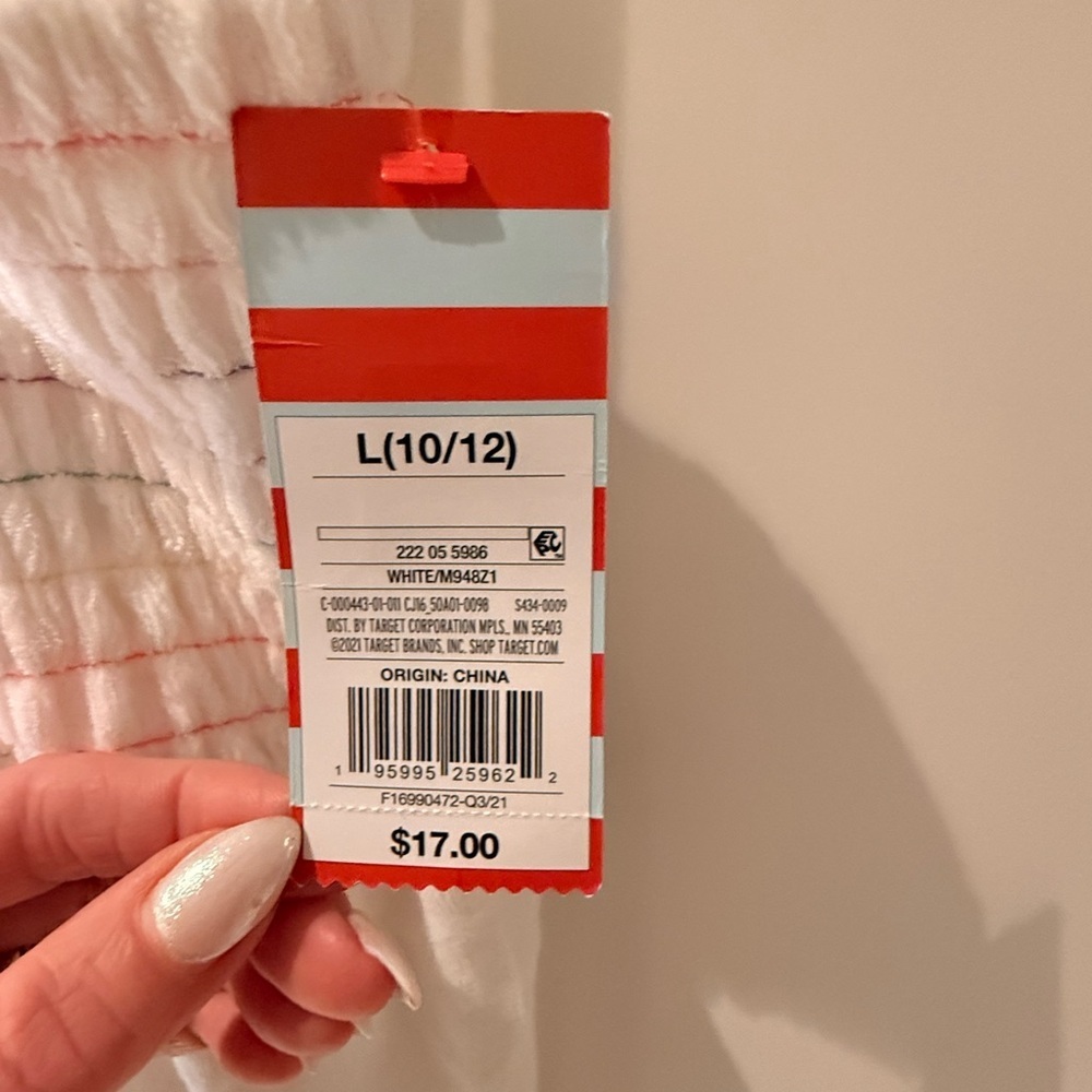 NWT girls, white terry cloth dress beach cover-up - Picture 4 of 4